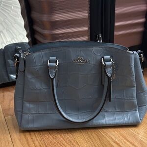 Coach Blue Croc-Embossed Women's Bag